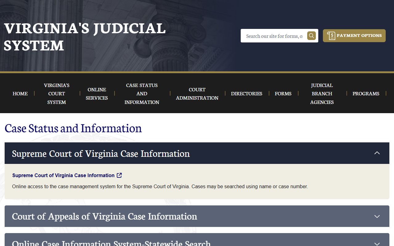 Bedford County court records after arrest Virginia case status portal